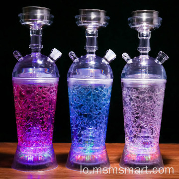 ການອອກແບບ Customnewest led shisha pocket plastic mini hookah